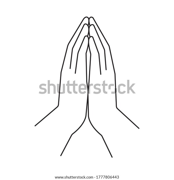 Vector Image Hands Prayer Illustration Faith Stock Vector (Royalty Free ...