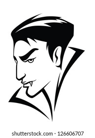 vector image of handsome vampire