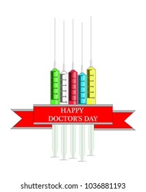 Vector image happy doctor's day