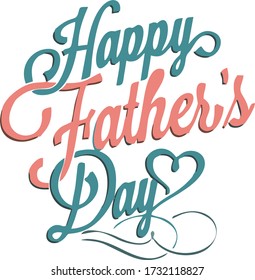 Vector image of "Happy Father's Day" greetings