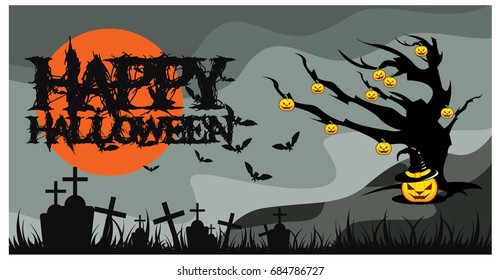 vector image happy halloween