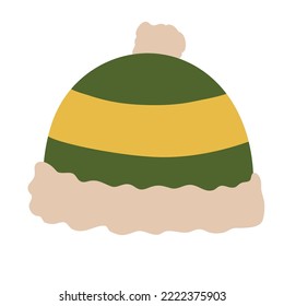 vector image of a hat for the Christmas cold on a white background