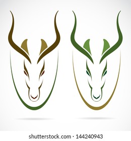 Vector Image Of An Head Impala And Horns.