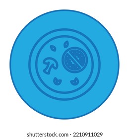 vector image health icons with blue background and dark blue lines