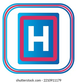 vector image health icons with white background and red and blue lines.