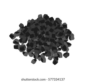 Vector image of a heap of coal