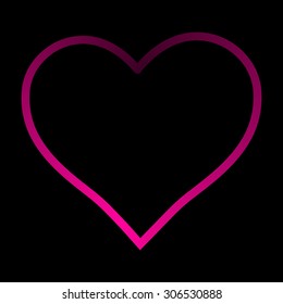 Vector image of Heart in abstract art style, done in a slightly psychedelic manner