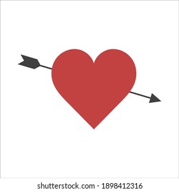vector image of heart arrow icon on white background