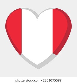 Vector Image The Heart From The Austria Flag. Drawing For T-shirt