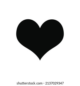 Vector image of heart. Black heart vector.Symbol of Love. Happy life symbol. 