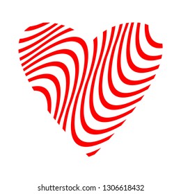 Vector image of heart design on white background