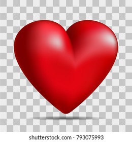Vector image of a heart on a transparent background