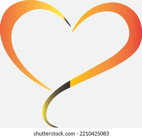 vector image of a heart showing our love and affection to someone.