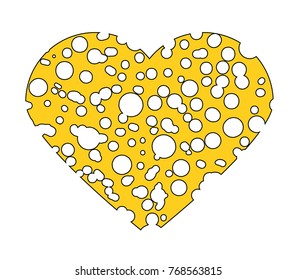 Vector image of the heart, valentine's day
