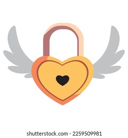 vector image hearts with wings on white background