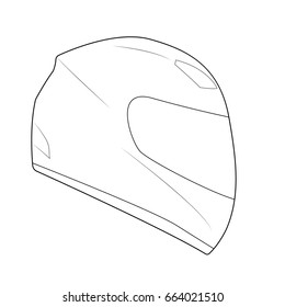 Vector image helmet in hand-drawn style