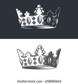 Vector image of heraldic crown.