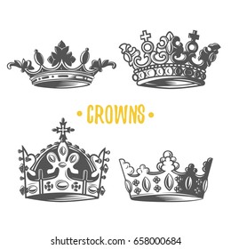 Vector image of heraldic crown.