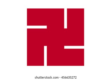 Vector image of Hirosaki city flag, Aomori prefecture , Japan. Proportion 2:3. EPS10. 