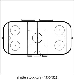 The vector image of a hockey field