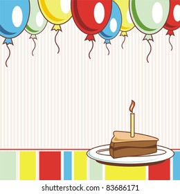 Vector image holiday, birthday. cake.