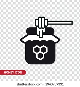 Vector image. Honey jar icon.
