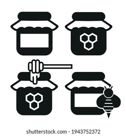 Vector image. Honey jar icon.