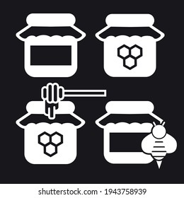Imagen vectorial. Icono de jarra de miel.