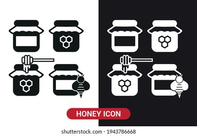 Vector image. Honey jar icon.