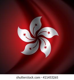 Vector image of hong kong flag