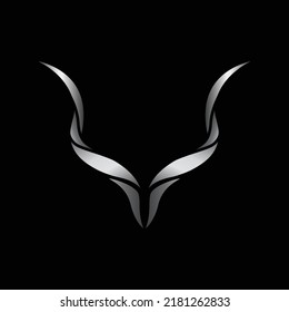 Vector image of an horns on a black background