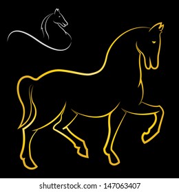 Vector image of an horse 