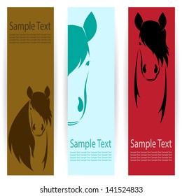 Vector image of an horse banners .