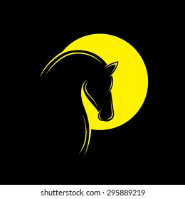 Vector image of an horse head. - Vector illustration
