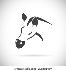 Vector image of an horse head on white background