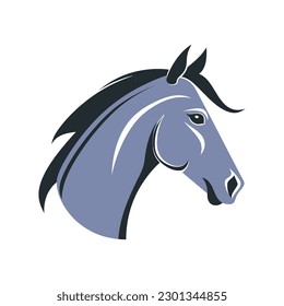 Vector image of a horse head on a white background