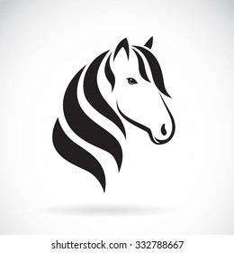 Vector image of a horse head on white background