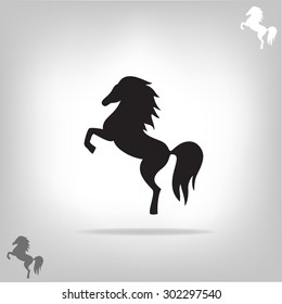 Vector image of a horse. Logo design for the company.