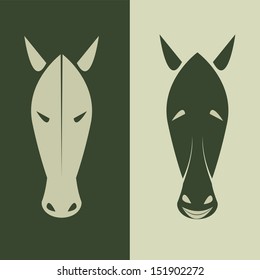 Vector image of an horse mask 