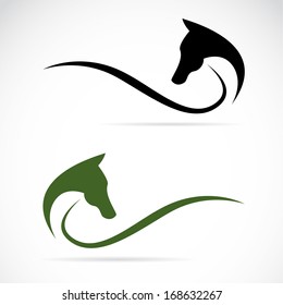 Vector image of an horse on white background
