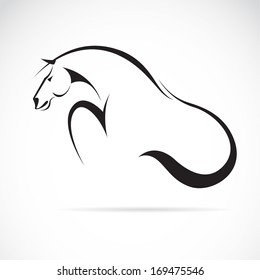 Vector image of an horse on white background