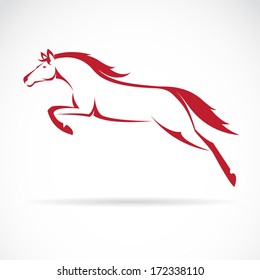 Vector image of an horse on white background