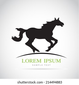Vector image of an horse on white background