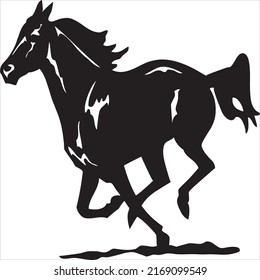 Vector Image Horse Silhouette Black White Stock Vector (Royalty Free ...