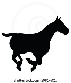 Vector Image - horse silhouette isolated on white background 