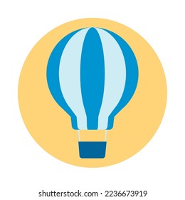 Vektorbild-Heißluftballon-Symbol auf weißem Hintergrund