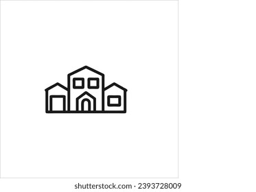 imagen vectorial de una casa, color negro, fondo blanco