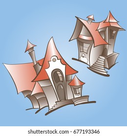 Vector image of house, fairy tale