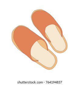 Vector image of house slippers