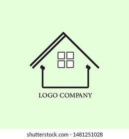 Vector image of a house for use in property companies